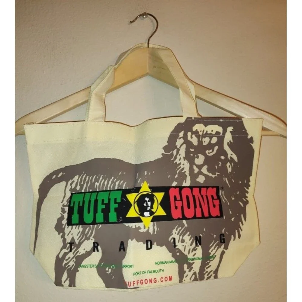 New without tags Tuff Gong Trading Bob Marley Beige Cloth Bag 14.5